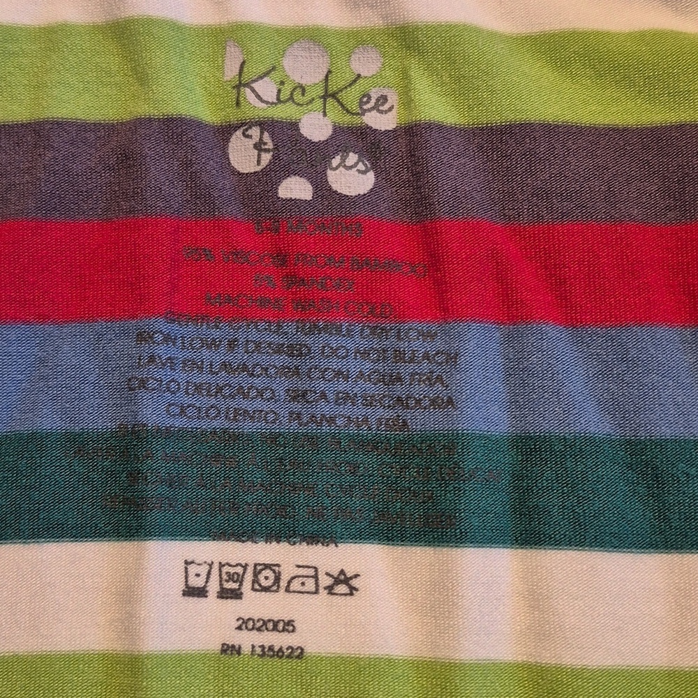 Kickee pants boys 6-9 months striped zipper closure footie VGUC - Picture 5 of 6